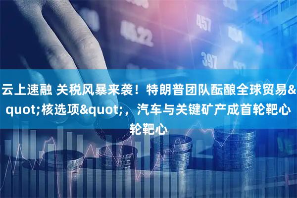 云上速融 关税风暴来袭！特朗普团队酝酿全球贸易"核选项"，汽车与关键矿产成首轮靶心